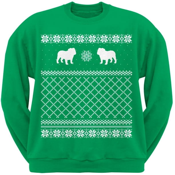 tee Ugly Christmas Sweater Style English Bulldog Dog Lover Unisex Sweatshirt 